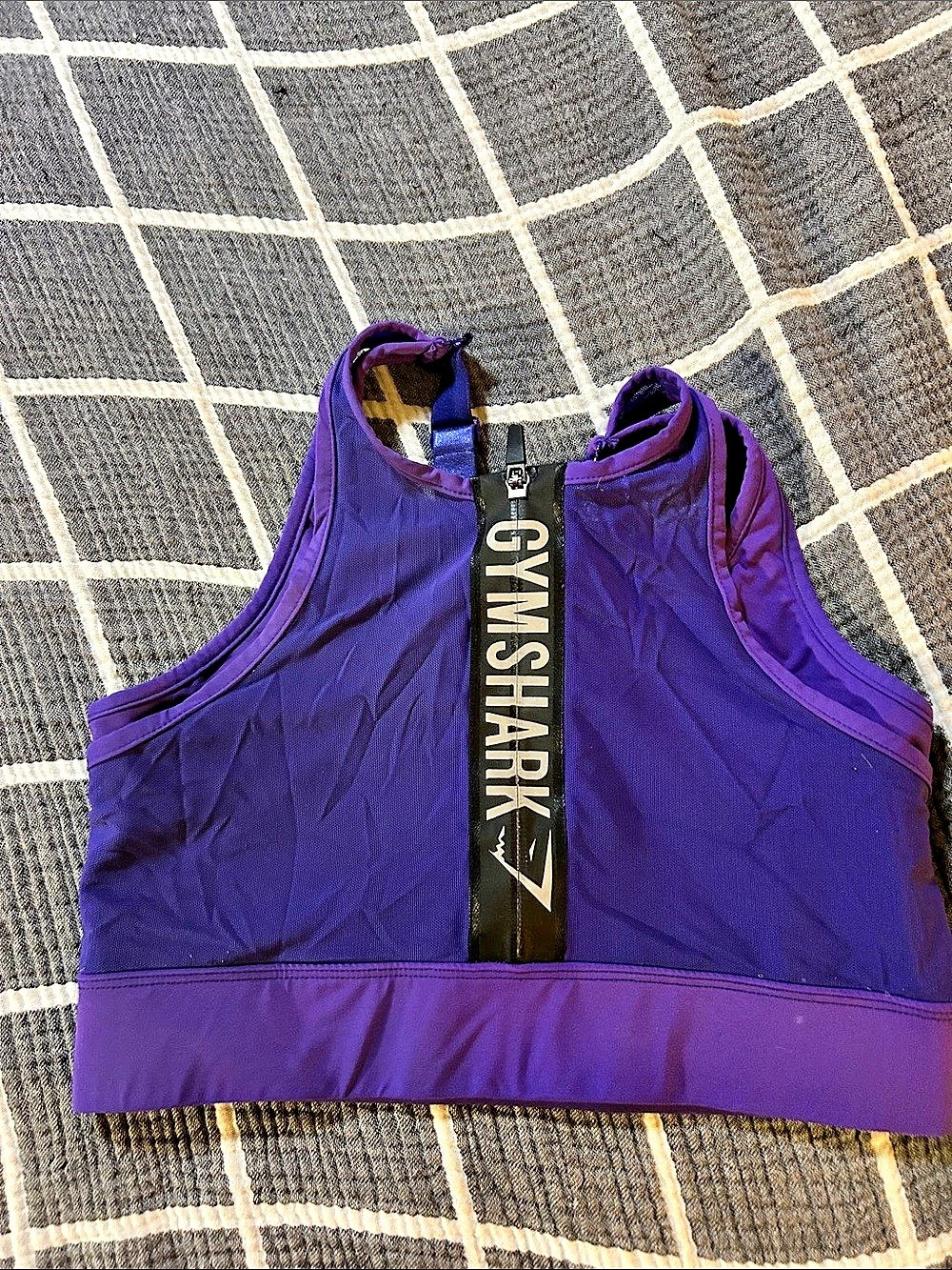 GYMSHARK Performance High Neck Sports Bra Purple